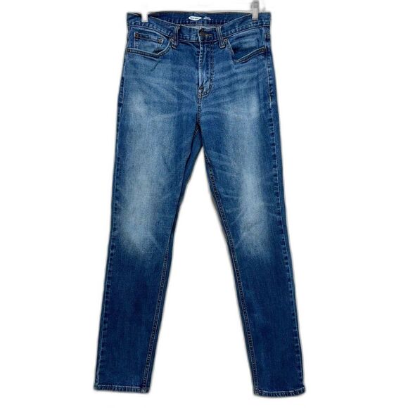 Old Navy Athletic Built-In Flex Bootcut Blue Denim Jeans Mens sz 30 W x 32 L - Picture 1 of 6